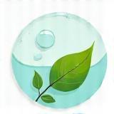 Icon of gentle soap bubbles with a green leaf, representing biodegradable and eco-friendly cleaning agents.
